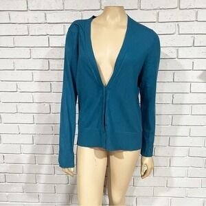 Sutton Studio Women's Teal Cardigan - Size XL